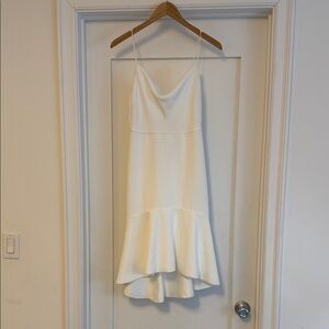 Alice + Olivia White High-Low Slip Dress